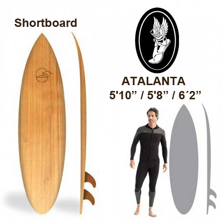 logo tablas de madera de surf Atalanta