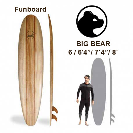 Tabla de surf de madera modelo Big Bear