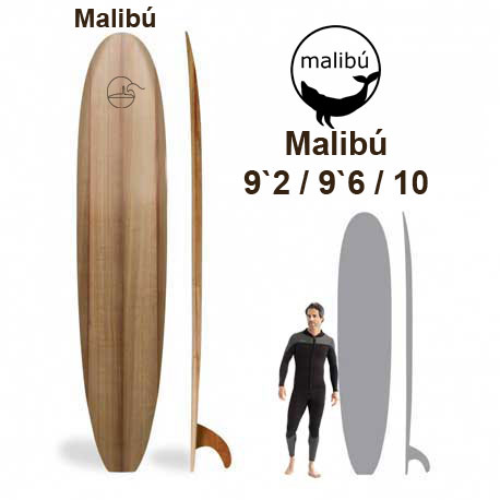 logotipo Malibú para las tablas de surf hechas en madera