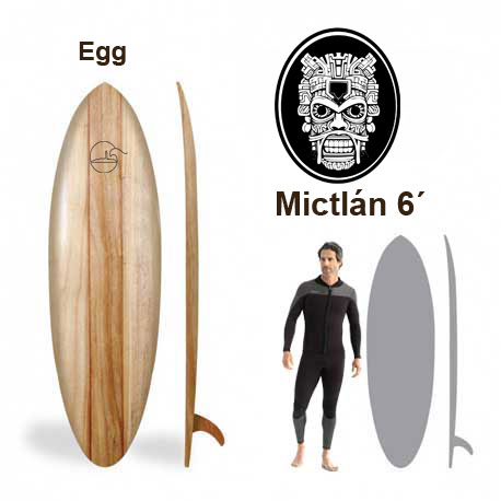 Tablas de surf de madera Mictlán