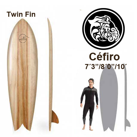 logo de las tablas de surf de madera céfiro