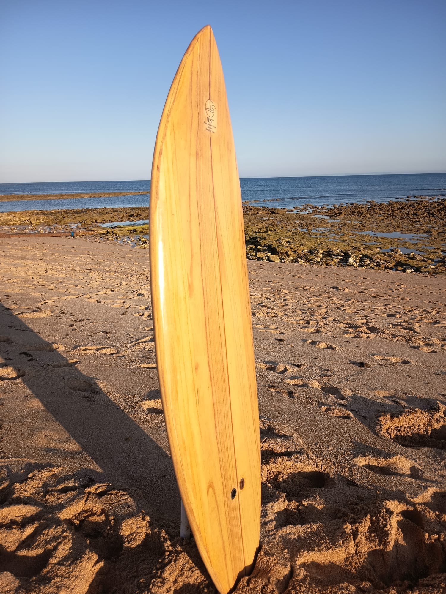 tabla de surf de madera modelo Sancti Petri